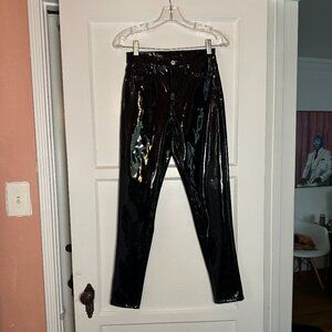 Topshop Jamie Patent Vinyl Skinny Pants - 25"x32"